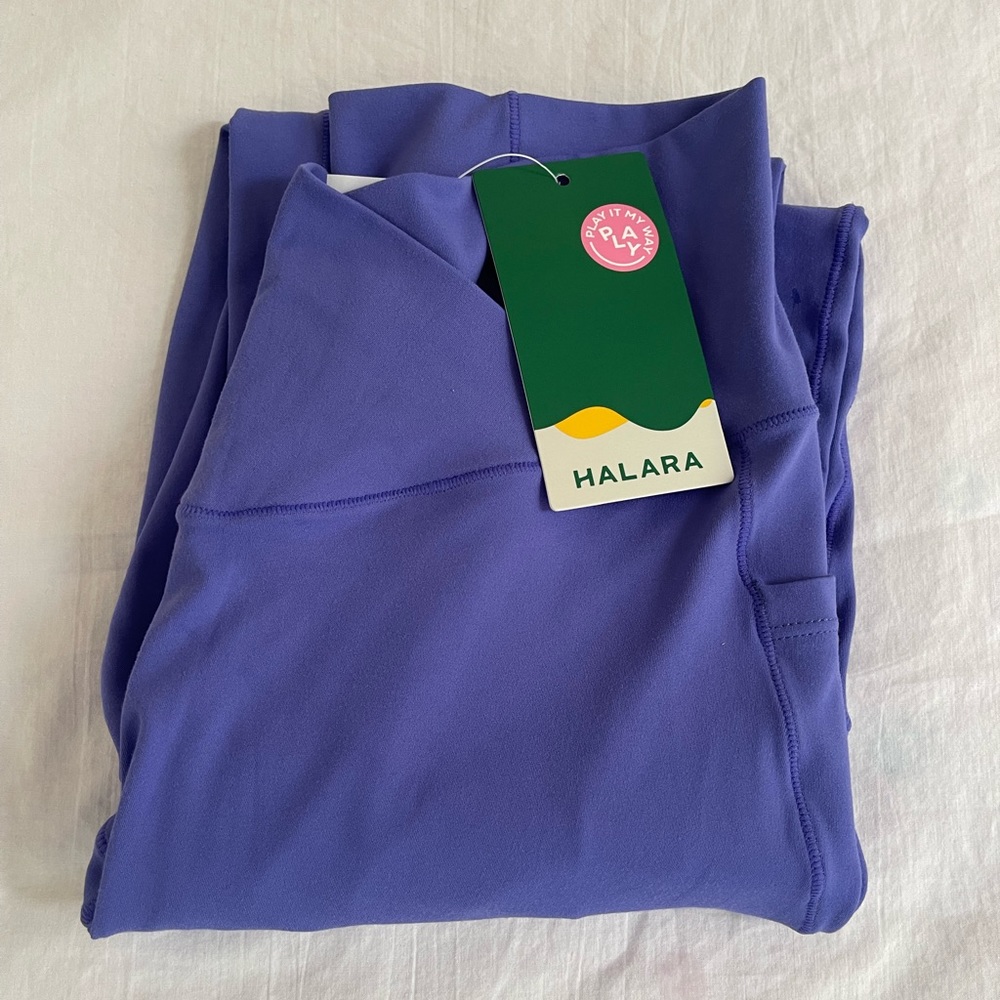 Halara Softlyzero™ Crossover Pocket Plain Leggings in Misty Purple [NWT]